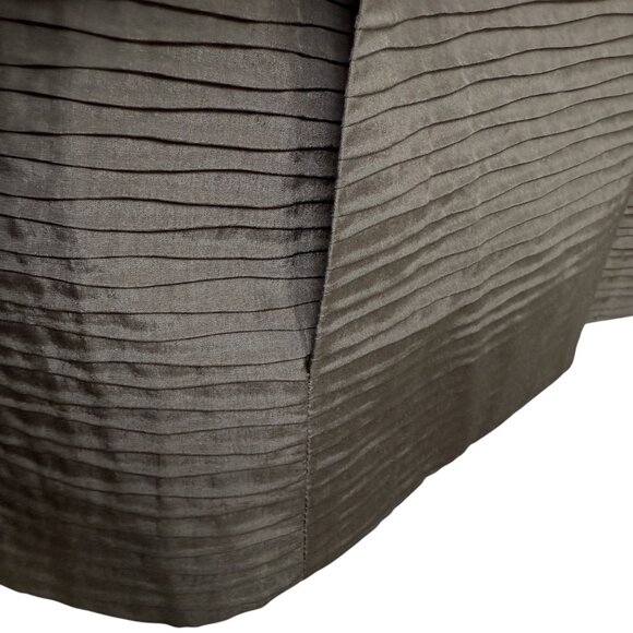 EILEEN FISHER 100% Silk Jacket Size Medium Brown Open Front Womens Evening - Picture 8 of 11